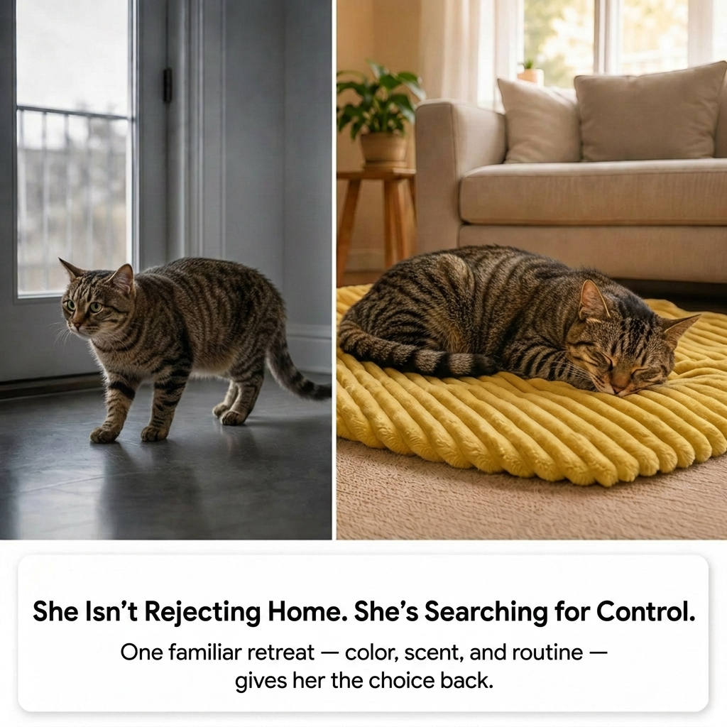 She isn't rejecting home - split image